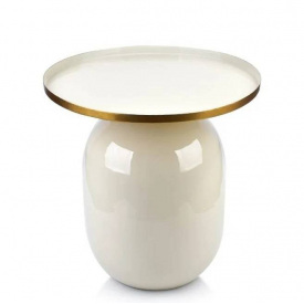 Столик металлический Flora Anisha 407х407х410 мм Бежевый (SK000816)