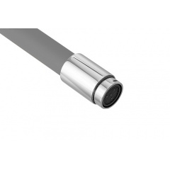Смеситель для кухни с гибким изливом серый WELLI CG2276 (hub_cPQW01134) Ровно
