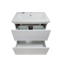 Подвесная тумба Mikola-M Plastic 2.0 White с ум. Como 80 см 2 ящ система push Черновцы