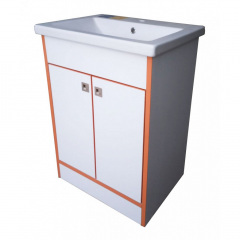 Тумба Mikola-M пластик 3.0 Orange з умивальником Como 60 см Львів