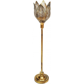 Декоративный подсвечник Bona Цветок 21х18.5х88.5см на высокой ножке металлический DP69657