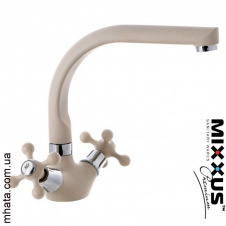 Смеситель для кухни ухо MIXXUS Color Beige Light (светло-бежевый) (Chr-273) Польша