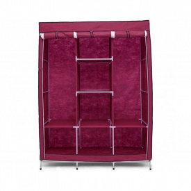 Тканевый складной шкаф HCX каркасный Бордовый