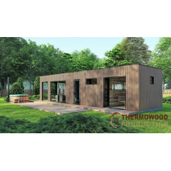Дом-Баня 12,0х3,5м отделка термо рейка Sauna House 4 под ключ от производителя Thermowood Production Софиевская Борщаговка