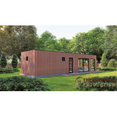 Дом-Баня 12,0х3,5м отделка термо рейка Sauna House 4 под ключ от производителя Thermowood Production Софиевская Борщаговка