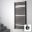 Полотенцесушитель електрический Terma BONE 1260х500 Black mat (9005 mat) с теном МОА Вознесенск