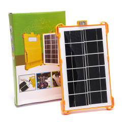 Портативная солнечная панель с светодиодным фонариком OEING USB-аккумулятор PSPF1 Черкассы