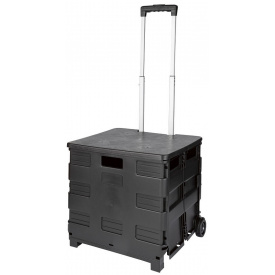 Складная транспортная тележка для покупок тачка кравчучка EASYmaxx 45х9х43 см Черный (100341230)