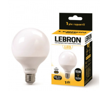 LED лампа Lebron L-G95 15W Е27 4100K 1350Lm угол 240°