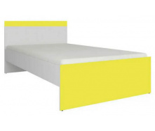 Ліжко 90 без каркасу Мобі колір німфея альба + уніколор жовтий Гербор