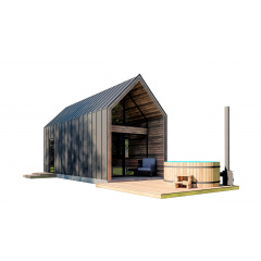 Барнхаус с баней 7,8х3,2м Sauna Barn House 04 от производителя ThermoWood Production Ладан