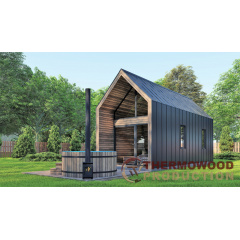 Барнхаус с баней 7,8х3,2м Sauna Barn House 04 от производителя ThermoWood Production Ладан