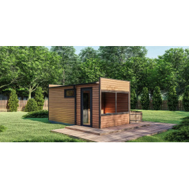 Мини баня для дачи 6х3м Gartensauna-6 под ключ от производителя