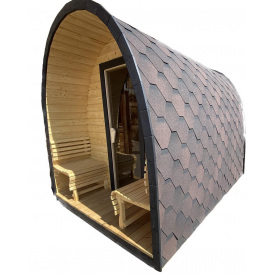 Мобільна лазня бочка у стилі Іглу 2.2х3.0м Outdoor POD Sauna Igloo