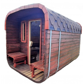 Мобільна квадро баня бочка 2.4x3.5м під ключ від Thermowood Production