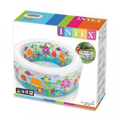 Басейн дитячий надувний Intex з надувним дном 152x56 см Різнобарвний (58480) Одеса