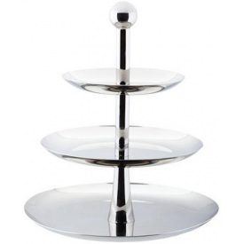 Фуршетная стойка Empire 3-х ярусная 31 см из нержавеющей стали DP41043