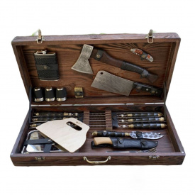 Набор шампуров Gorillas Market "Буйвол" Gorillas BBQ в деревянной коробке