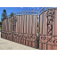 Ковані ворота з профнастилом закриті з міцним каркасом оригінальні Legran Ромни