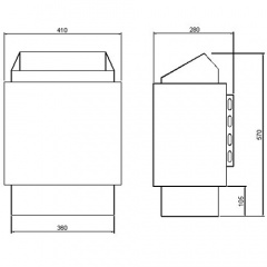 Электрокаменка Amazon AM90MI-C 9 кВт с выносным пультом CON4 (нержавеющая сталь AISI 430) Харьков