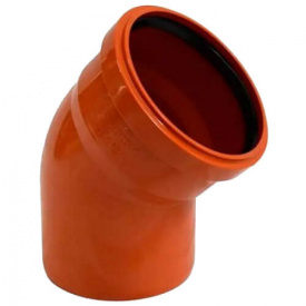 Коліно для зовнішньої каналізації REDI 110 45 ° ПВХ