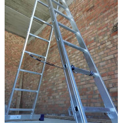 Двухсекционная лестница из алюминия 2х6 ступеней Техпром Житомир