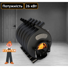Булер`ян піч для опалення приміщення Quebec тип 03 зі склом Техпром Київ