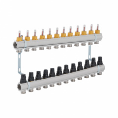 Колектор із витратомірами SD Forte 1" 12 виходів SF001W12 Дніпро