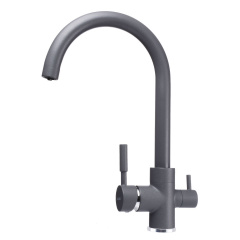 Смеситель для кухни под осмос Globus Lux LAZER GLLR-0333-3-TITANIUM Київ