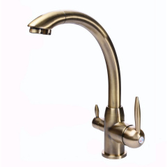 Смеситель для кухни под осмос Globus Lux LAZER GLLR-0777-9-BRONZE Запоріжжя