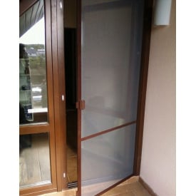 Москітна сітка дверна на петлях коричнева