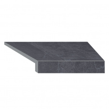Фото - Aquaviva Угловой Г-образный элемент бортовой плитки Aquaviva Ardesia Black, 595x345x50(20) мм (правый/45°) Aquaviva Угловой Г-образный элемент бортовой плитки Aquaviva Ardesia Black, 595x345x50(20) мм (правый/45°)