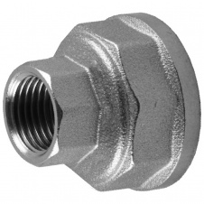 Муфта редукционная никельванная 1 1/4″ВР х 1/2″ВР штампованная А0333А(нк)