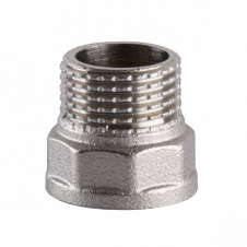 Переходник никелированный 1/2″ВР х 1/2″НР штампованный А0601А(нк)