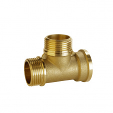 Тройник латунный 3/4″НР х 3/4″НР х 3/4″ВР штампованный А0255А