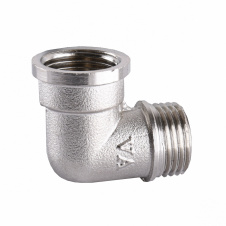 Угольник никелированный 1/2″ВР х 1/2″НР штампованный А0122-1А(нк)