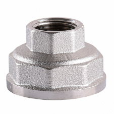 Муфта редукционная никелированная 1 1/2″ВР х 3/4″ВР штампованная А0336А(нк)