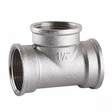 Тройник никелированный 1 1/4″ВР х 1 1/4″ВР х 1 1/4″ВР литейный A0208-1А(нк)