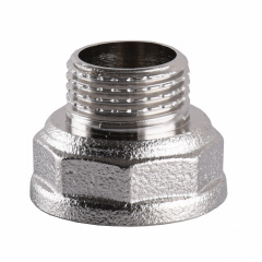 Переходник редукционный никелированный 3/4″ВР х 1/2″НР штампованный А0603А(нк) Долина