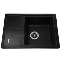 Гранитная мойка Globus Lux MONO черный 620х435мм-А0002 Михайловка