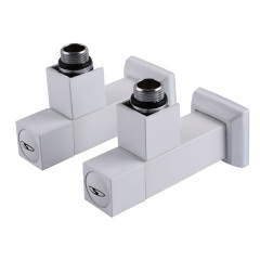 Набор Кран полуоборотный угловой с американкой SOLOMON LUX 1/2″ CUBE WHITE 8888 (2шт.) Балаклія