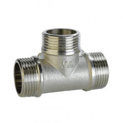 Тройник никелированный 3/4″НР х 3/4″НРх 3/4″НР штампованный A0246А(нк) Днепр