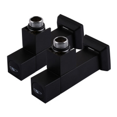 Набор Кран полуоборотный угловой с американкой SOLOMON LUX 1/2″ CUBE BLACK 8888 (2шт.) Запоріжжя