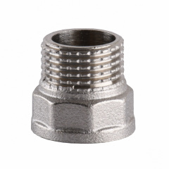 Переходник никелированный 1/2″ВР х 1/2″НР штампованный А0601А(нк) Золотоноша