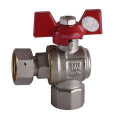 Кран шаровый угловой с накидной гайкой SOLOMON 1/2″ ВВ PN40 160401 Обухів