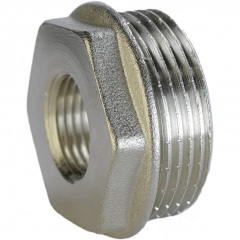 Футорка никелированная 1 1/4″НР х 1/2″ВР штампованная А0710А(нк) Фастів