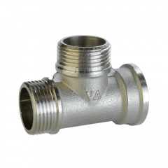 Тройник никелированный 3/4″НР х 3/4″НРх 3/4″ВР штампованный А0255А(нк) Золотоноша