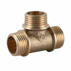 Тройник латунный 1/2″НР х 1/2″НР х 1/2″НР штампованный А0214А Фастів