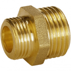 Ниппель редукционный латунный 1/2″НР х 3/8″НР штампованный А0542А Балаклія