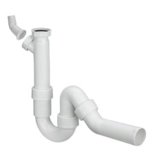 Сифон для раковины VIEGA 1 1/2″х40 с отводом, 45° пластик белый трубный б/г 101800 Самбір